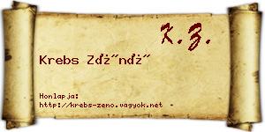 Krebs Zénó névjegykártya